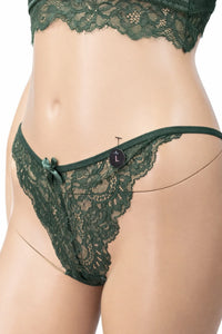 Hunkemöller дамски комплект бельо в тъмнозелено – сутиен 70C и бикини L – снимка 7