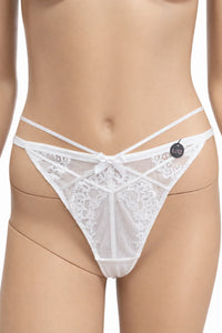 Бикини Hunkemöller, размер L, бели с дантела и панделка
