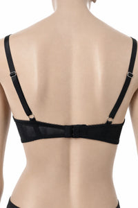 Hunkemöller черен дантелен сутиен с декоративни ленти – 80E – снимка 4