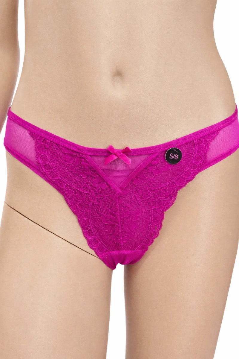 Hunkemöller дамско дантелено долнище, размер S, цвят фуксия