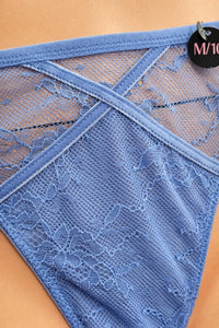 Hunkemöller дамски дантелени бикини в синьо – размер M – снимка 3