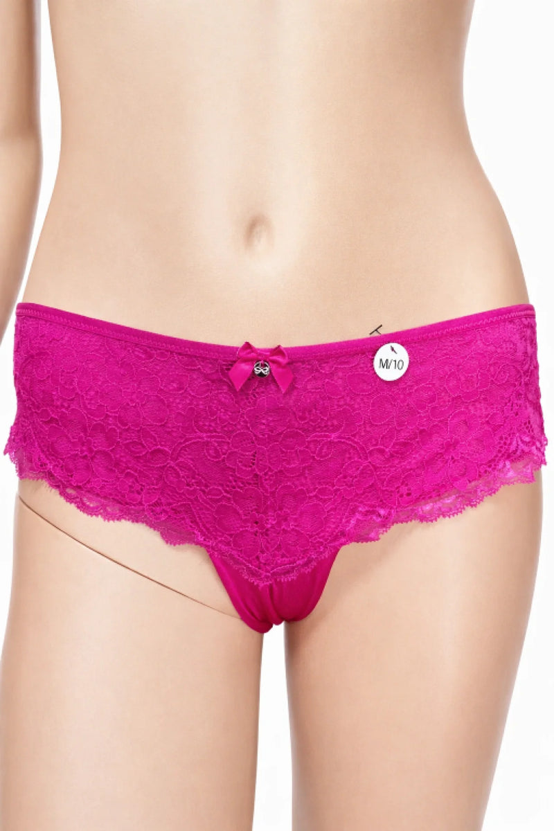 Hunkemöller дамско дантелено долнище, размер M, цикламено розово