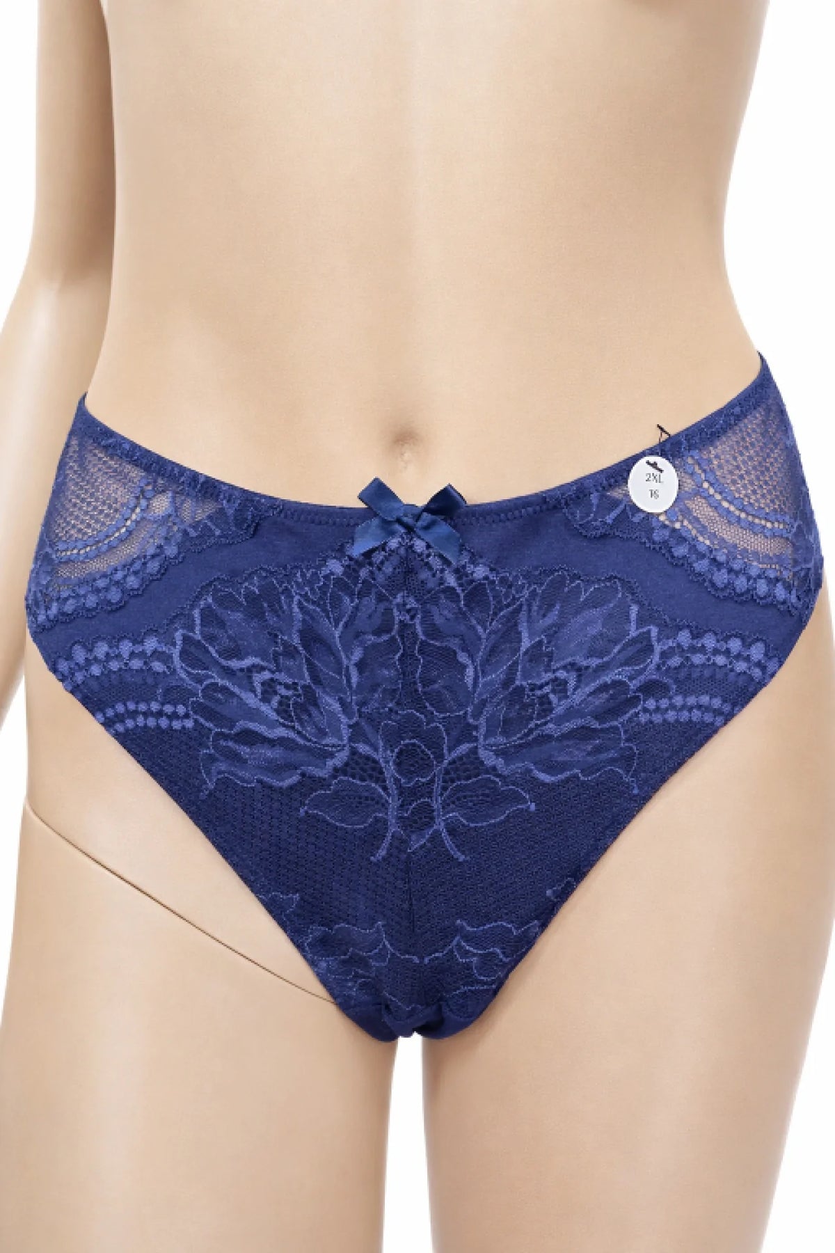 Hunkemöller дамски бикини 2XL в тъмносин цвят с дантела