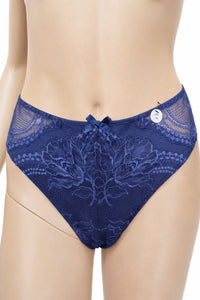 Hunkemöller дамски бикини 2XL в тъмносин цвят с дантела