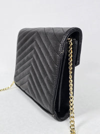 Елегантна Дамска Чанта Saint Laurent (YSL) - Black & Gold – снимка 3