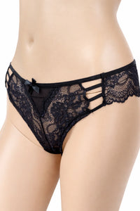 Комплект дамско бельо Hunkemöller – сутиен 80D и бикини M, черна дантела – снимка 7