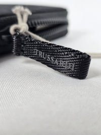 Ново оригинално портмоне Trussardi с монограм, кутия и етикет – черно – снимка 2
