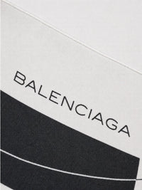 Оригинален копринен шал Balenciaga с лого – снимка 7