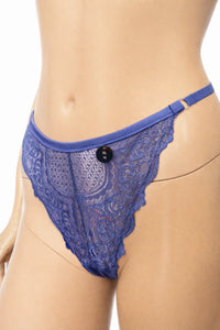 Дамски бикини Hunkemöller XL – синя дантела – снимка 2
