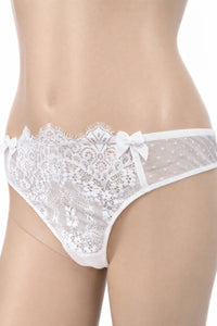 Hunkemöller бяло дантелено дамско долнище / прашка – размер L – снимка 2