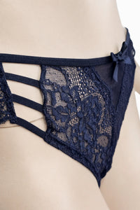 Комплект дамско бельо Hunkemöller – сутиен 80D и бикини M, черна дантела – снимка 8