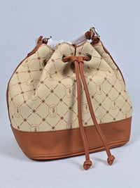 Дамска чанта Trussardi Bucket Bag – Бежово / Карамел | Нова с етикет