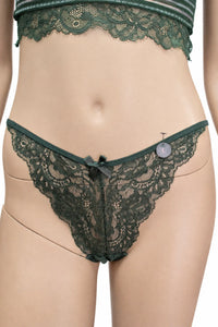 Hunkemöller дамски комплект бельо в тъмнозелено – сутиен 70C и бикини L – снимка 6