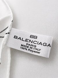 Оригинален копринен шал Balenciaga с лого – снимка 6