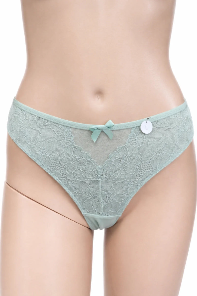 Hunkemöller дамско дантелено долнище, размер L, ментов цвят